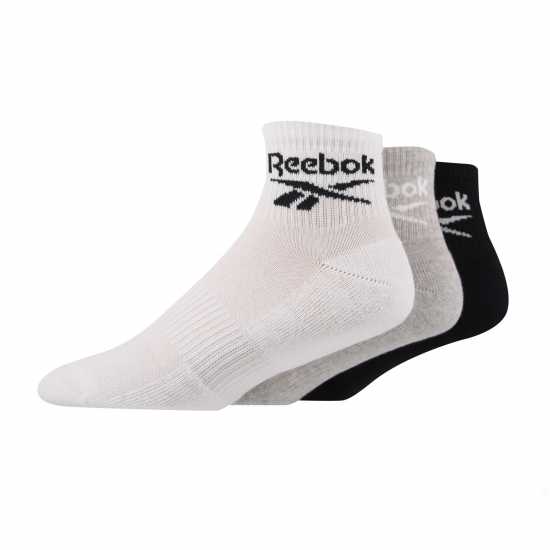 Reebok 3P Ankle Sock 00 Wht/Gry/Blk Мъжки чорапи