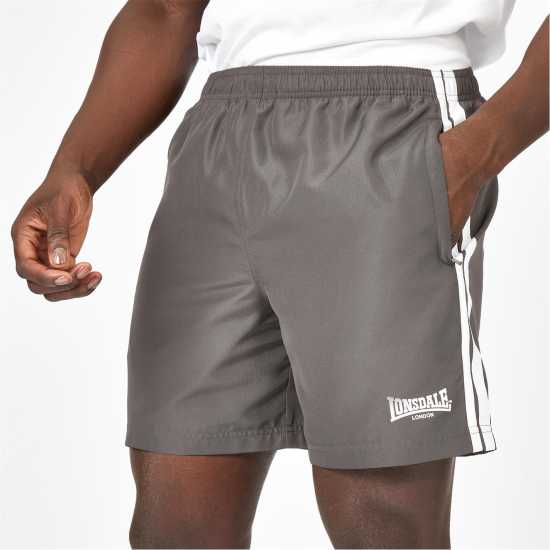Lonsdale Тъкани Мъжки Шорти 2S Woven Shorts Mens Charcoal Мъжко облекло за едри хора