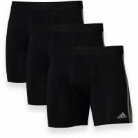 Adidas Boxer Brief 3 Pack Black Мъжко облекло за едри хора