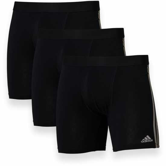Adidas Boxer Brief 3 Pack Black - Мъжко облекло за едри хора