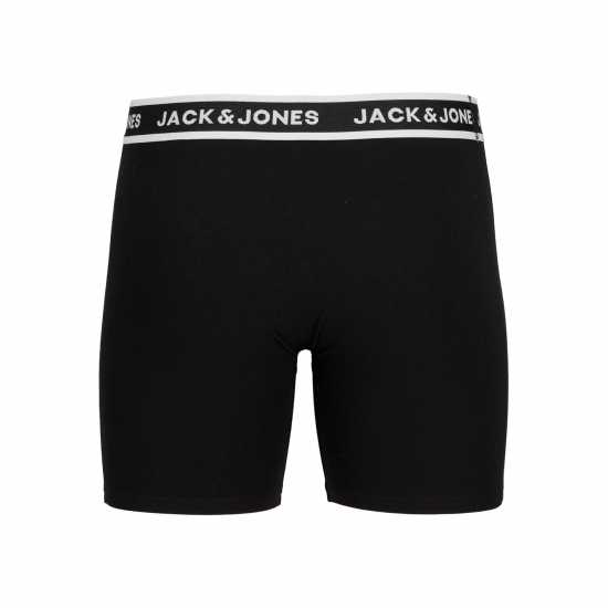 Jack And Jones Jack 3-Pack Solid Boxer Briefs Plus Size Mens Black 