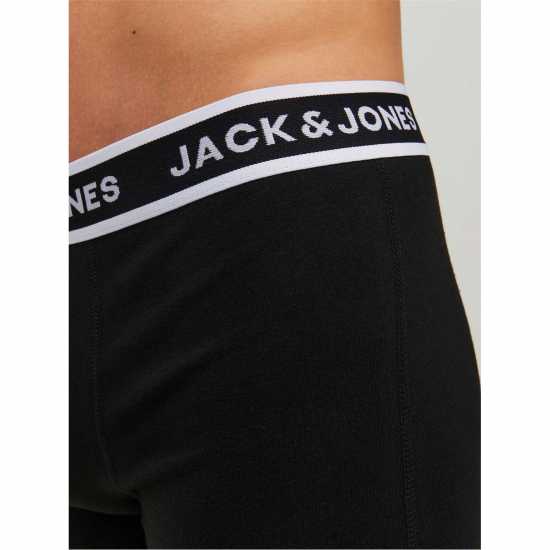 Jack And Jones Jack 3-Pack Solid Boxer Briefs Plus Size Mens Black 