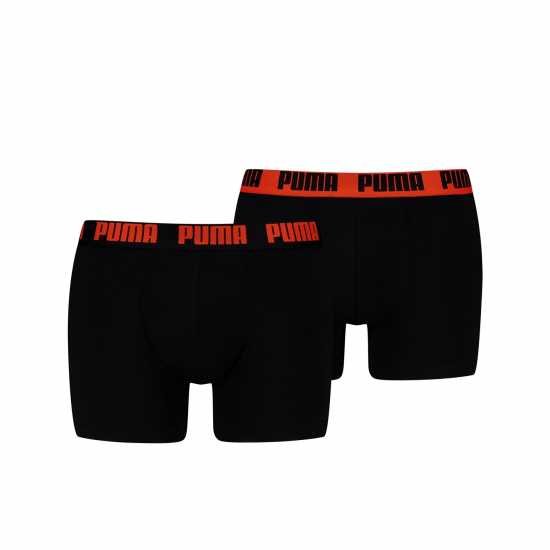 Puma Basic Boxer Underwear Черно/Оранжево Puma Basic Boxer Underwear Черно/Оранжево