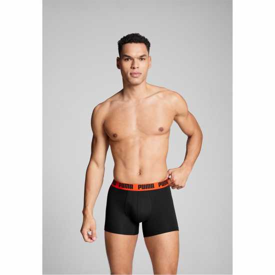 Puma Basic Boxer Underwear Черно/Оранжево Puma Basic Boxer Underwear Черно/Оранжево