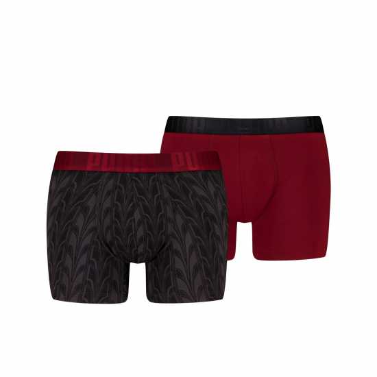 Puma Print Boxer Burgundy Puma Print Boxer Burgundy