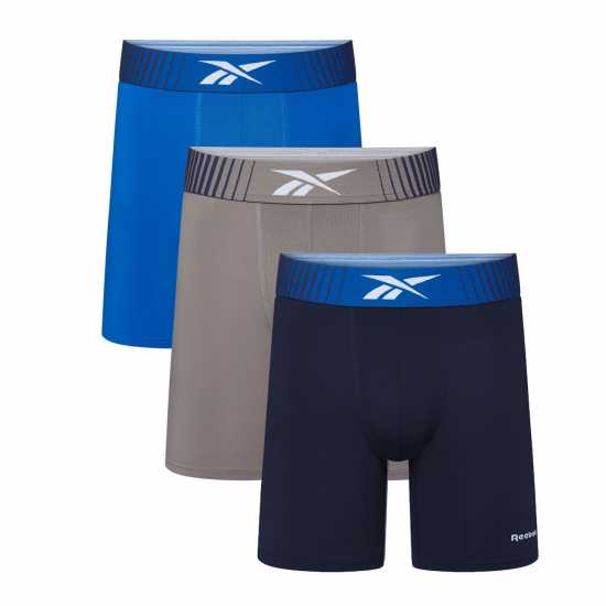 Reebok Mens 3 Pack Trunks Waite Reebok Mens 3 Pack Trunks Waite