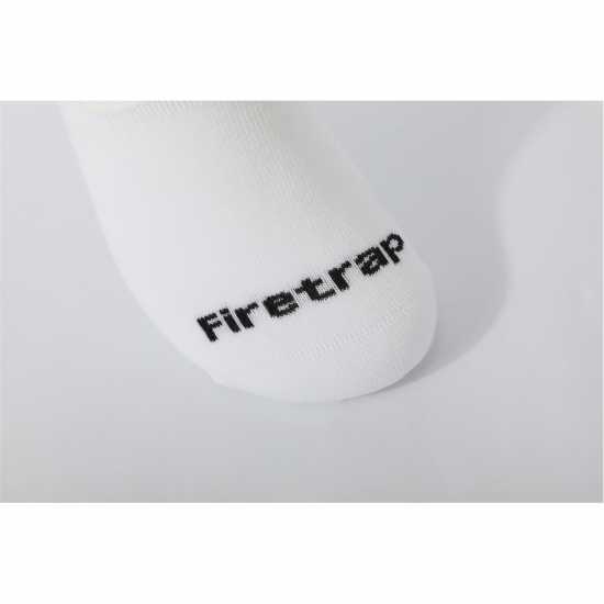 Мъжки чорапи Firetrap 3Pk Invisible Sock Бяло Firetrap 3Pk Invisible Sock Бяло Мъжки чорапи