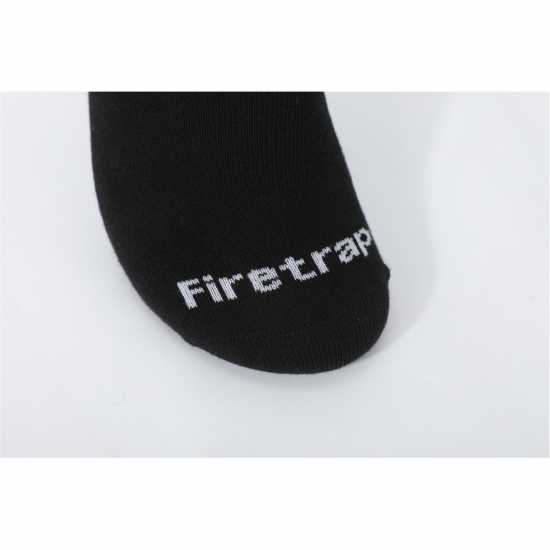 Firetrap 3Pk Invisible Sock Черно Мъжки чорапи