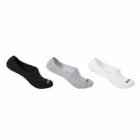 Firetrap 3Pk Invisible Sock Черно/Бяло/Сиво Мъжки чорапи