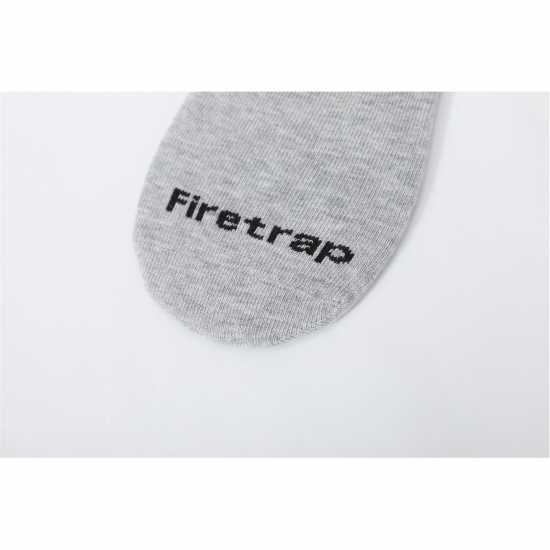 Firetrap 3Pk Invisible Sock Черно/Бяло/Сиво Мъжки чорапи