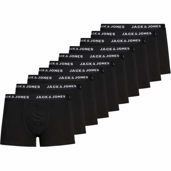 Мъжко бельо Jack And Jones Solid Mens 10-Pack Boxer Trunks Черно Jack And Jones Solid Mens 10-Pack Boxer Trunks Черно Мъжко бельо