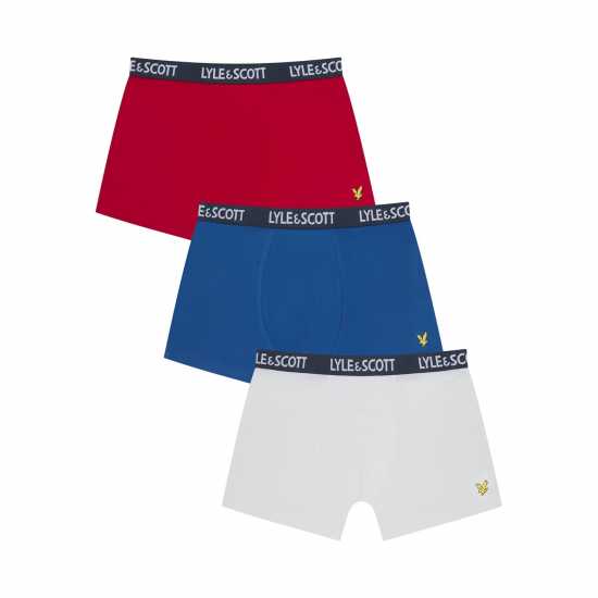 Lyle And Scott Kids' 3-Pack Core Trunks Син/Червен/Бял Lyle And Scott Kids' 3-Pack Core Trunks Син/Червен/Бял