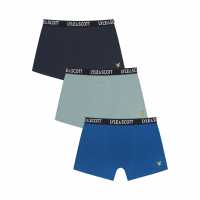 Lyle And Scott Kids' 3-Pack Core Trunks Синьо/Морско синьо 