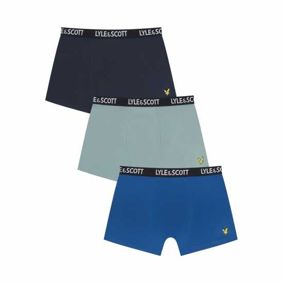 Lyle And Scott Kids' 3-Pack Core Trunks Синьо/Морско синьо 