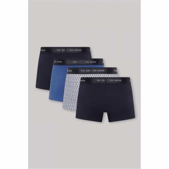 Ted Baker 4Pk Trunk Sn99 Navy/Multi 