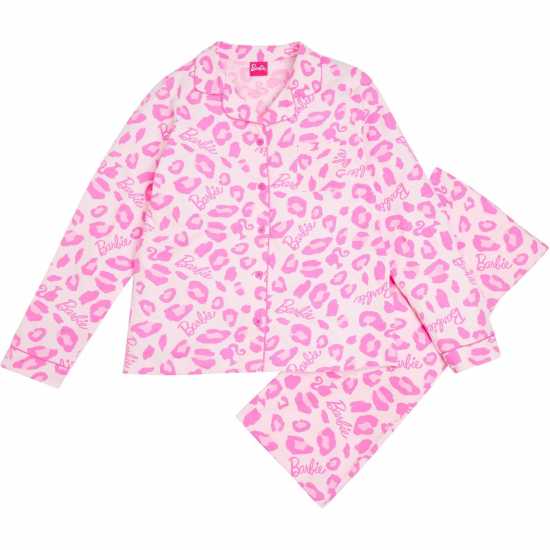 Character Ladies Barbie Button Detail Pyjama Set  Дамски стоки с герои