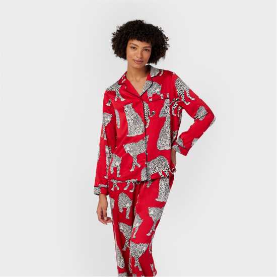 Chelsea Peers Women's Satin Long Sleeve Pyjama Set  