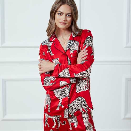 Chelsea Peers Women's Satin Long Sleeve Pyjama Set  