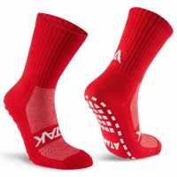 Atak Sports Mid Grip Socks Junior Red/White 