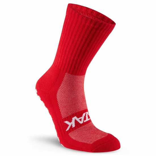 Atak Sports Mid Grip Socks Junior Red/White 