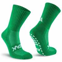 Atak Sports Mid Grip Socks Junior Green/White 