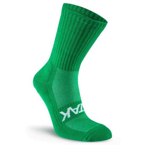 Atak Sports Mid Grip Socks Junior Green/White 