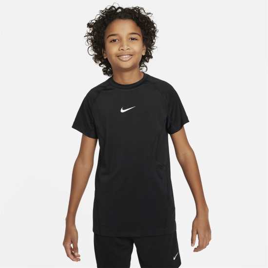 Nike Pro Big Kids' (Boys') Dri-FIT Short-Sleeve Top  Детски основен слой дрехи