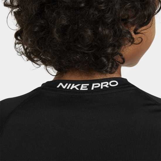 Nike Pro Big Kids' (Boys') Dri-FIT Short-Sleeve Top  Детски основен слой дрехи