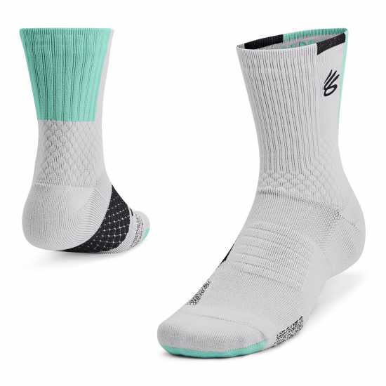 Under Armour Curry Armourdry Playmaker Mid-Crew Socks Adults Сиво Мъжки чорапи