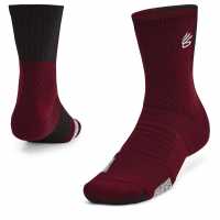 Under Armour Curry Armourdry Playmaker Mid-Crew Socks Adults Червено Мъжки чорапи