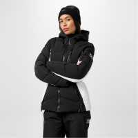 Jack Wills Hooded Puffer Jacket Черно Дамски грейки