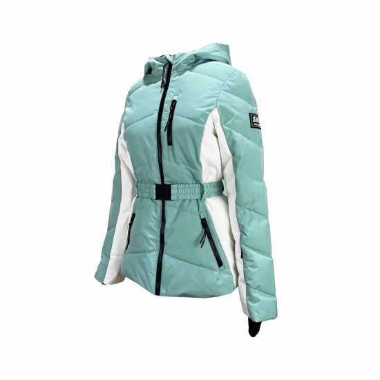 Jack Wills Hooded Puffer Jacket Аква Дамски грейки