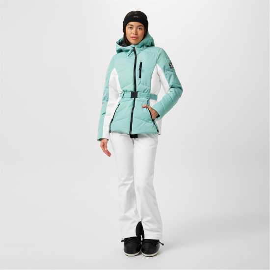 Jack Wills Hooded Puffer Jacket Аква Дамски грейки