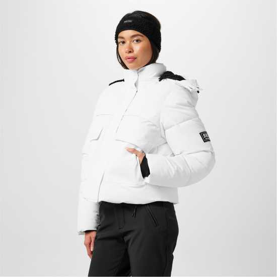Jack Wills Cropped Puffer Jacket Бяло Дамски грейки