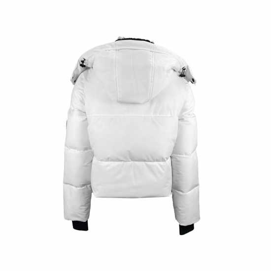 Jack Wills Cropped Puffer Jacket Бяло Дамски грейки