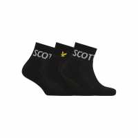 Lyle And Scott 3 Чифта Спортни Чорапи Men's 3 Pack Trainer Socks Черно 