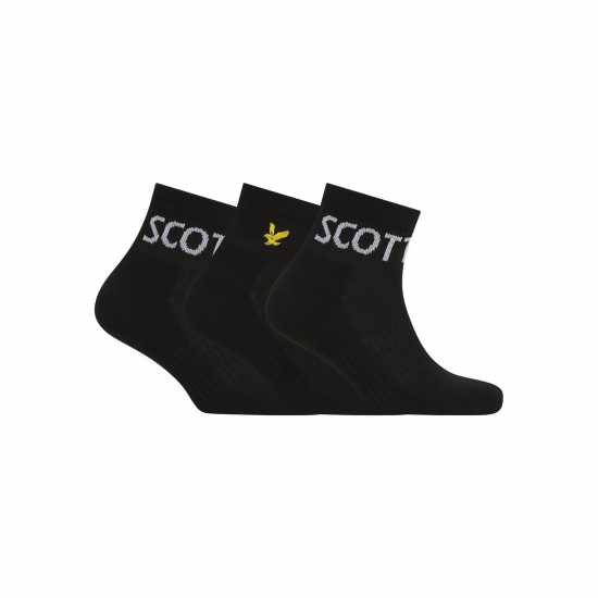 Lyle And Scott 3 Чифта Спортни Чорапи Men's 3 Pack Trainer Socks Черно 