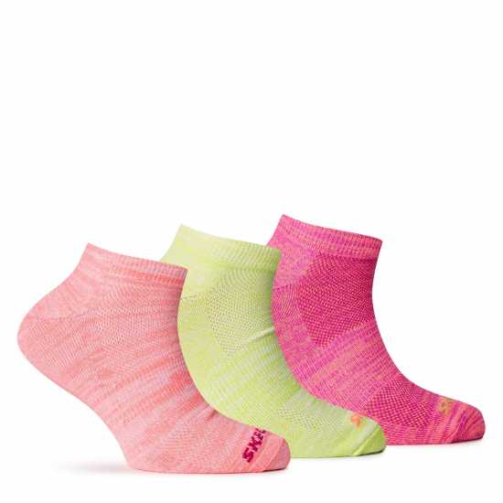 Детски чорапи Skechers 3 Pack Low Cut Socks Juniors Розово/Жълто Skechers 3 Pack Low Cut Socks Juniors Розово/Жълто Детски чорапи