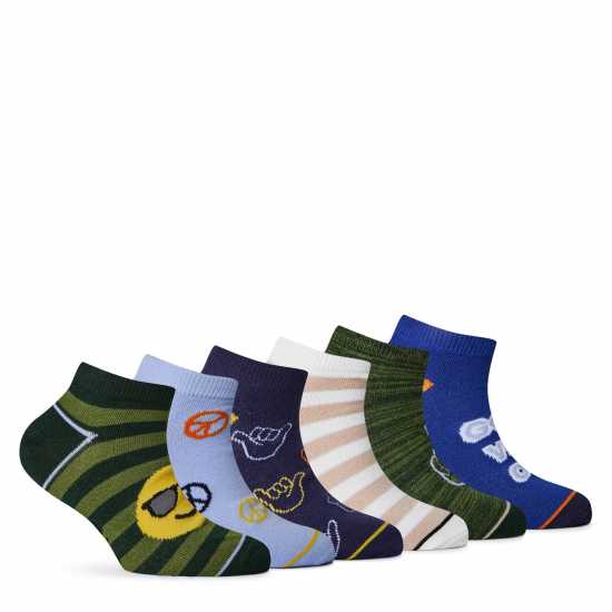 Skechers 6 Pack Low Cut Trainer Socks Childrens  Детски чорапи