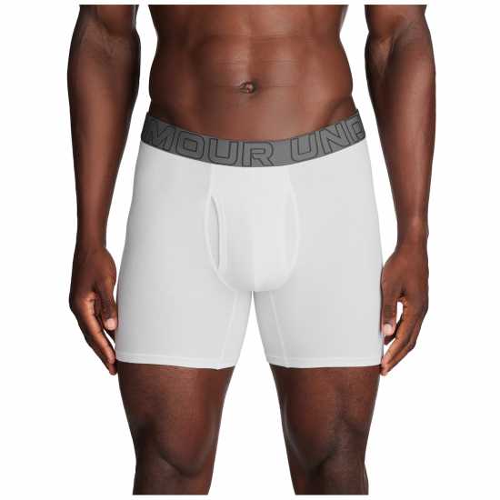 Мъжко бельо Under Armour Boxers 3-Pack Mens Бяло Under Armour Boxers 3-Pack Mens Бяло Мъжко бельо