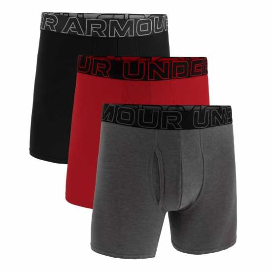 Мъжко бельо Under Armour Boxers 3-Pack Mens Черно/Червено/Сиво Under Armour Boxers 3-Pack Mens Черно/Червено/Сиво Мъжко бельо