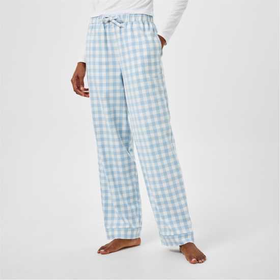 Jack Wills Check Flannel Pyjama Trousers Син гингам 