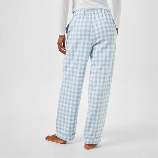 Jack Wills Check Flannel Pyjama Trousers Син гингам 