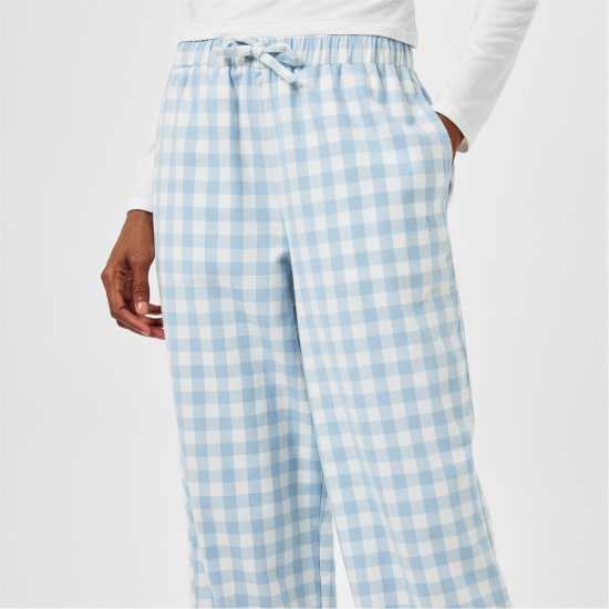 Jack Wills Check Flannel Pyjama Trousers Син гингам 