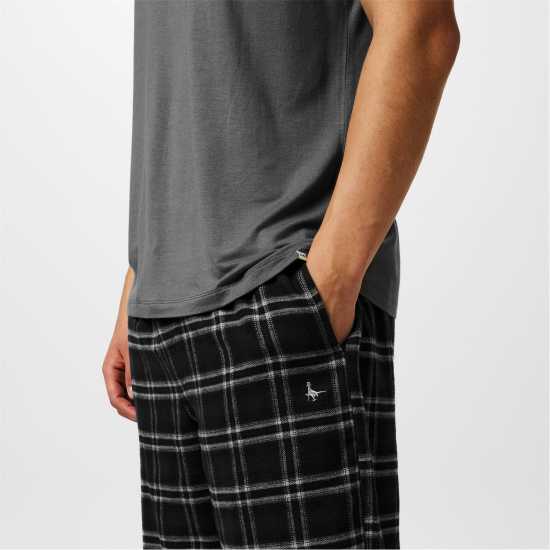 Jack Wills Flannel Check Trousers Черен проверка Мъжки пижами