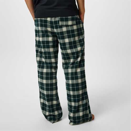 Jack Wills Flannel Check Trousers Вечнозелена каре Мъжки пижами