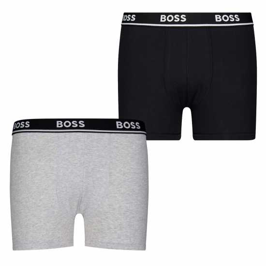 Hugo Boss Boss Kids' 2-Pack Logo Boxers Сиво A32 Hugo Boss Boss Kids' 2-Pack Logo Boxers Сиво A32