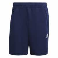 Adidas Мъжки Шорти 3-Stripes 9-Inch Shorts Mens Navy/White Мъжко облекло за едри хора