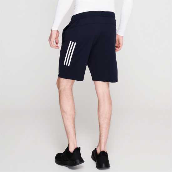Adidas Мъжки Шорти 3-Stripes 9-Inch Shorts Mens Navy/White Мъжко облекло за едри хора