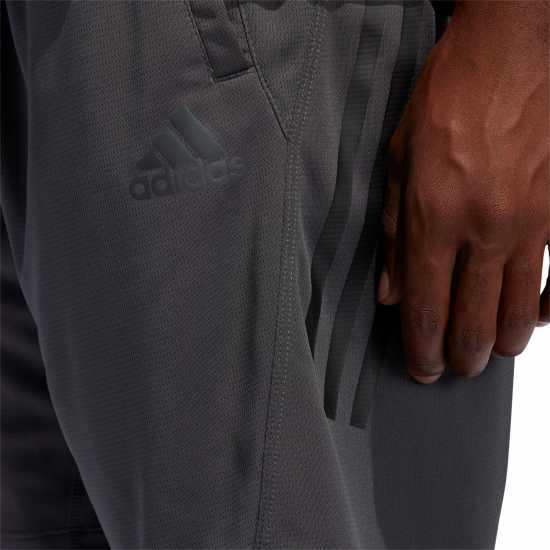 Adidas Мъжки Шорти 3-Stripes 9-Inch Shorts Mens Grey/White Мъжко облекло за едри хора